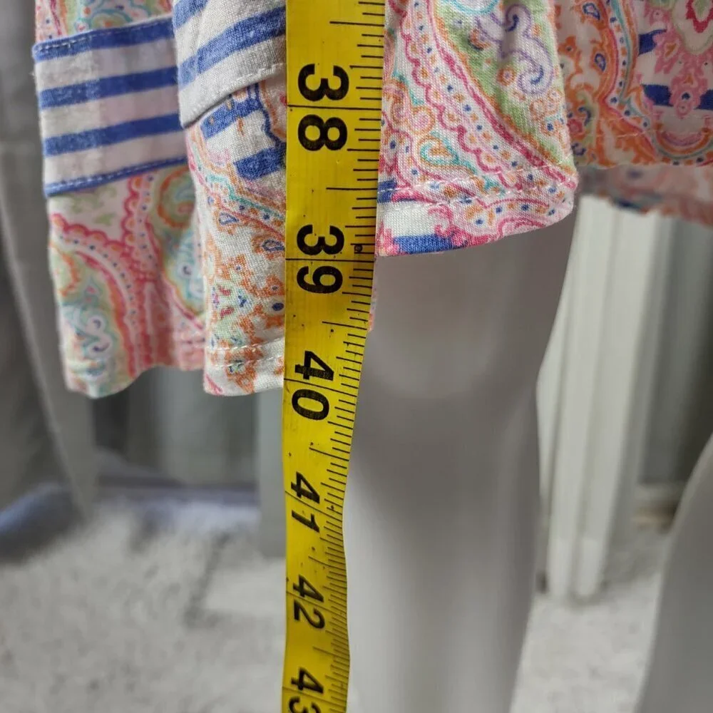 Ellen Tracy Women's Open Back Lightweight Multicolor Sleeveless Midi Dress XL - Picture 7 of 12